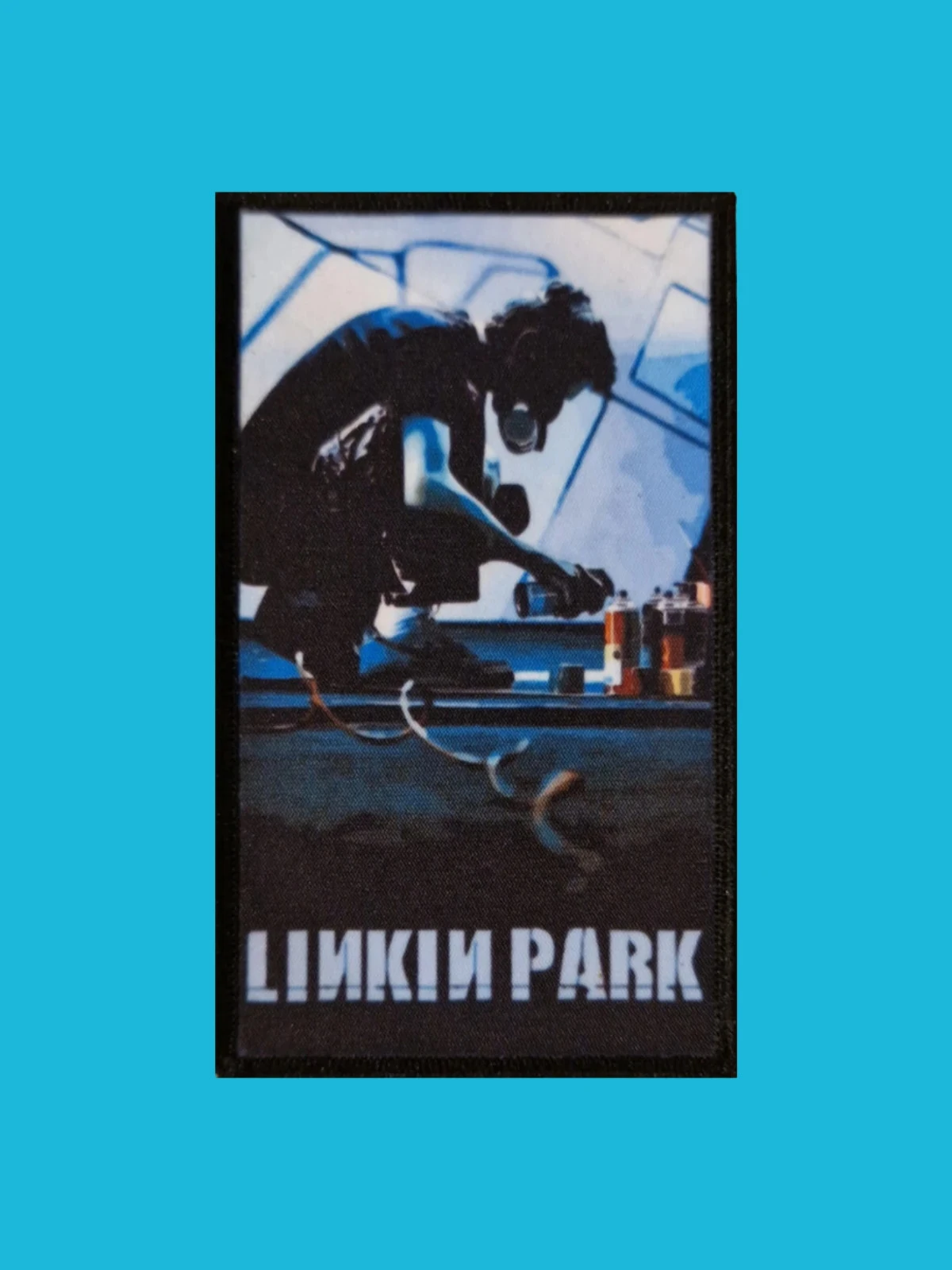 Patch Linkin Park - Meteora (Version bleue) - Imprimé - Rectangle de 6 x 10 centimètres